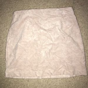 Suede Pink Mini Skirt (S)